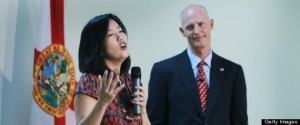 Michelle Rhee singing the praises of Florida Governor Scott Walker